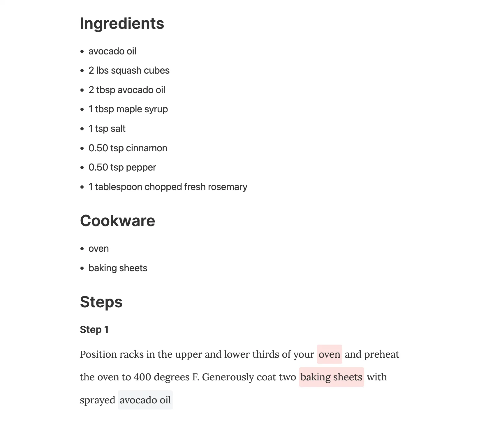 Simple ingredients, cookware, and instructions