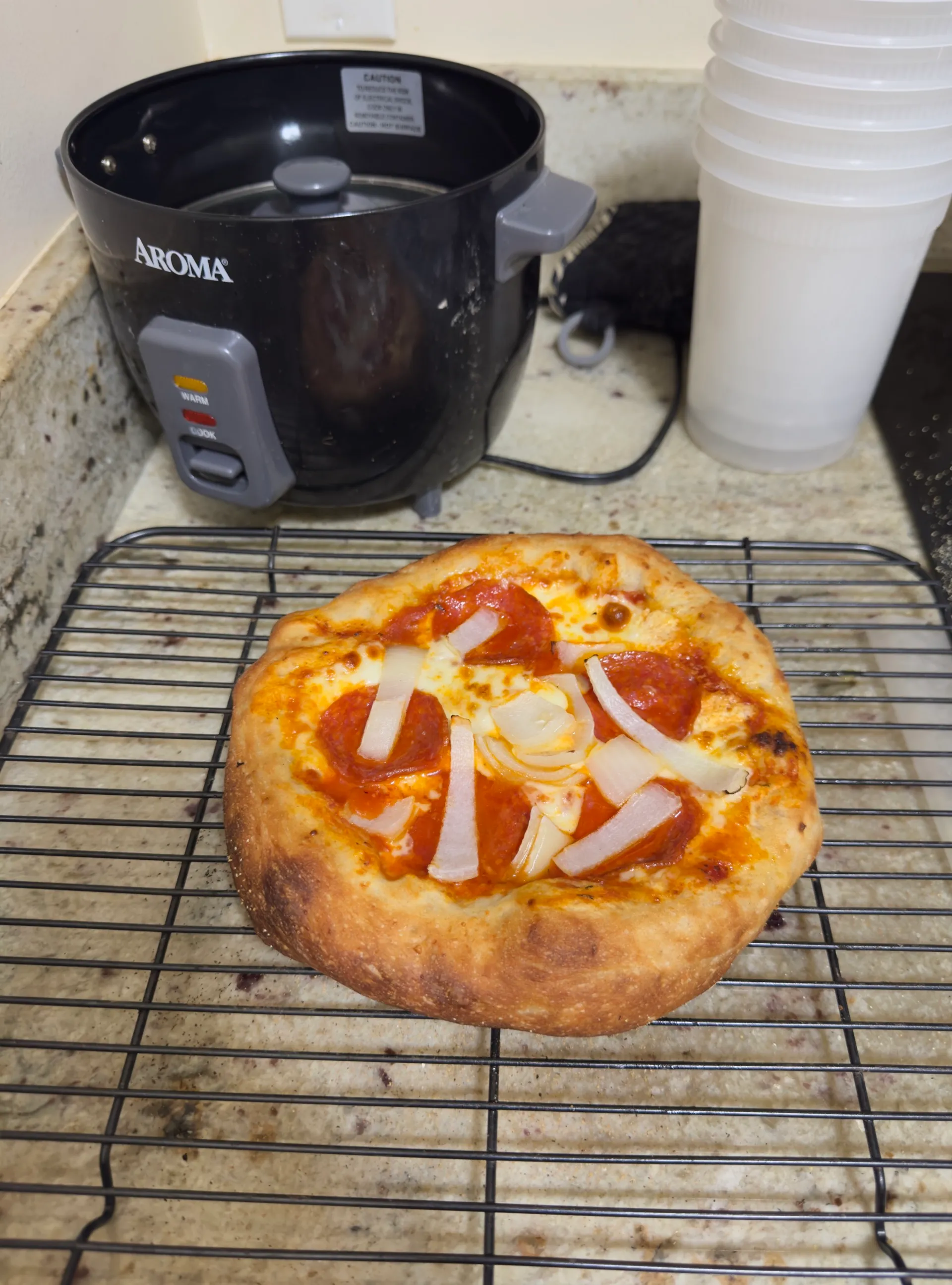 Poofy Neapolitan-ish personal pizza