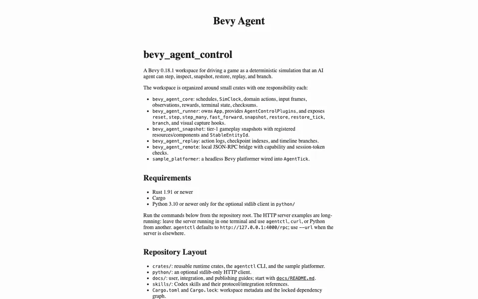 Bevy Agent