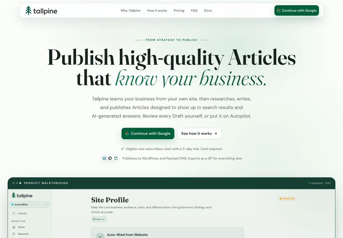 Cover image for Tallpine