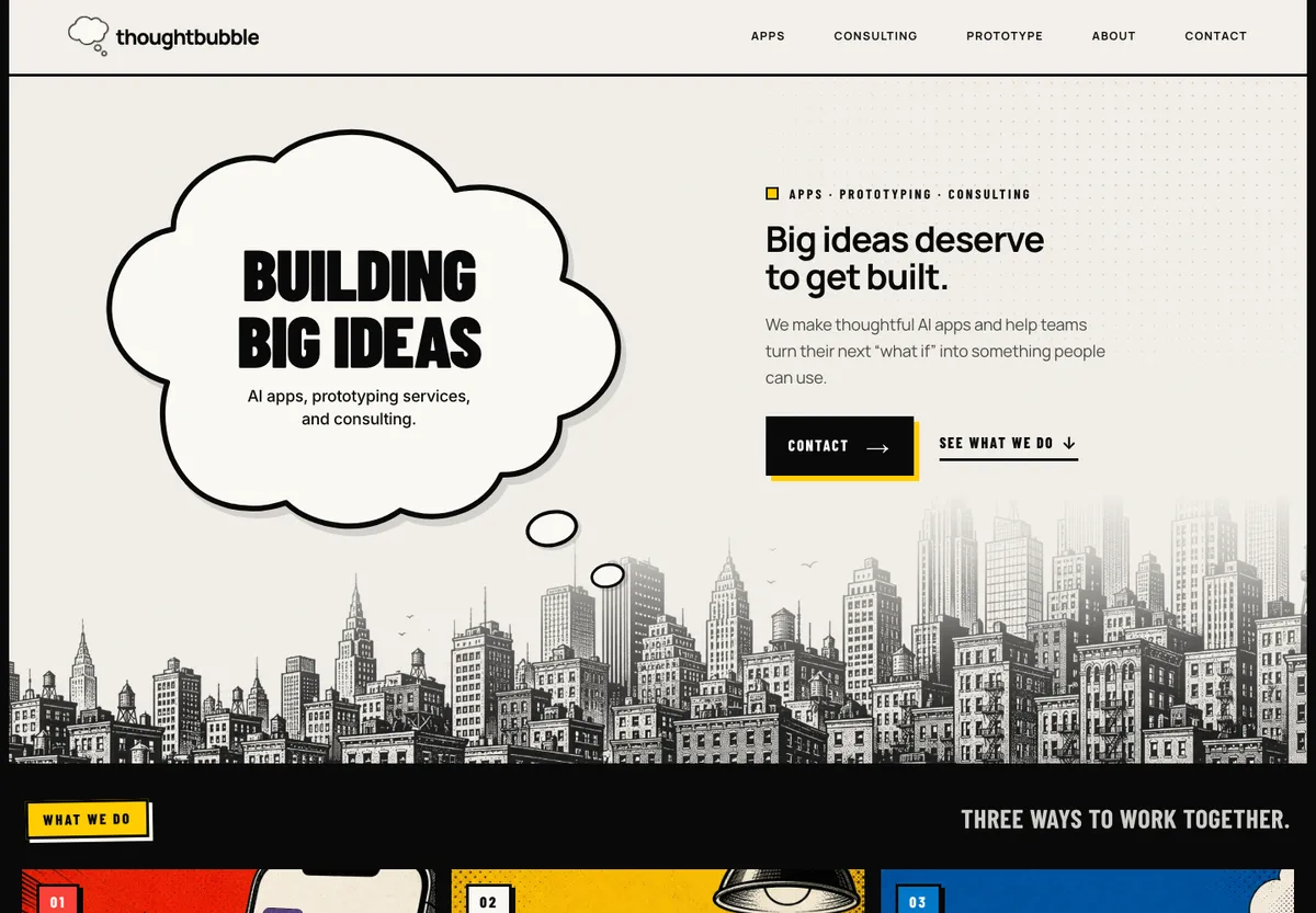 Cover image for ThoughtBubble Homepage