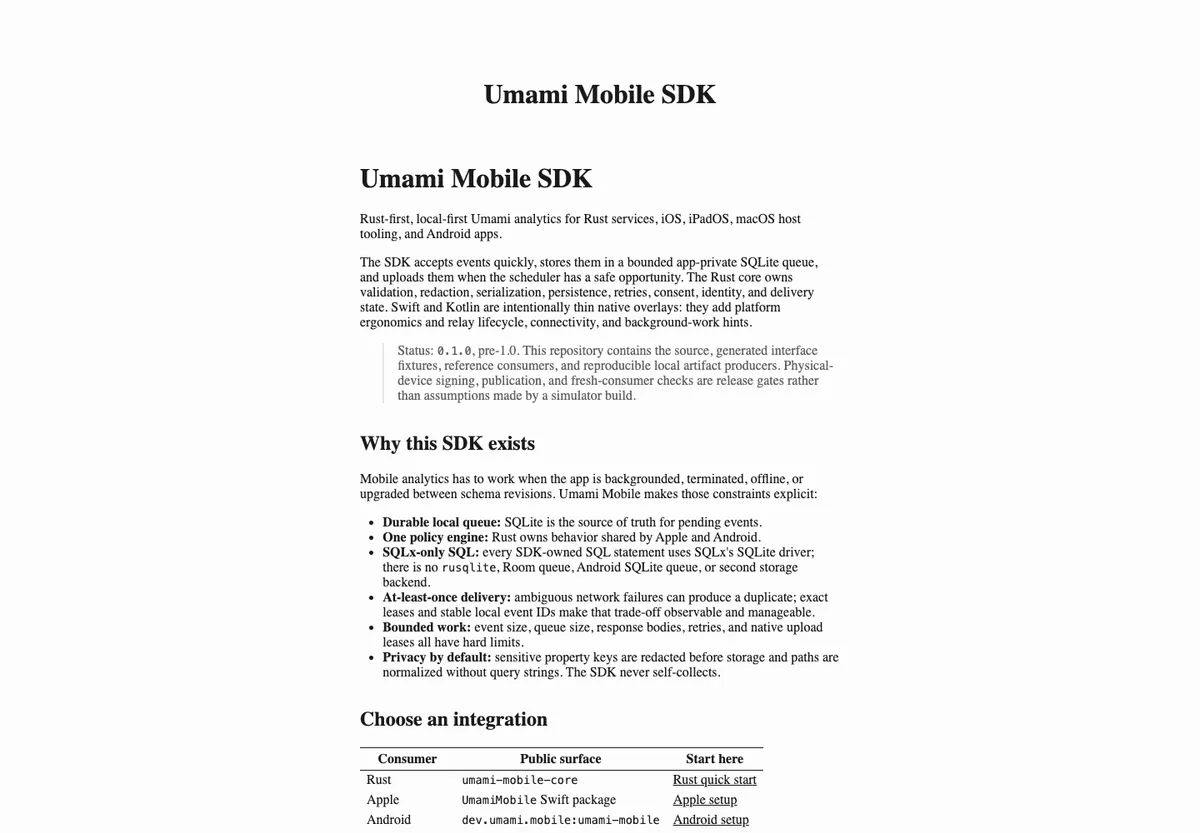 Cover image for Umami Mobile SDK