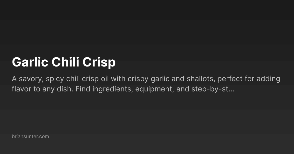 Garlic Chili Crisp
